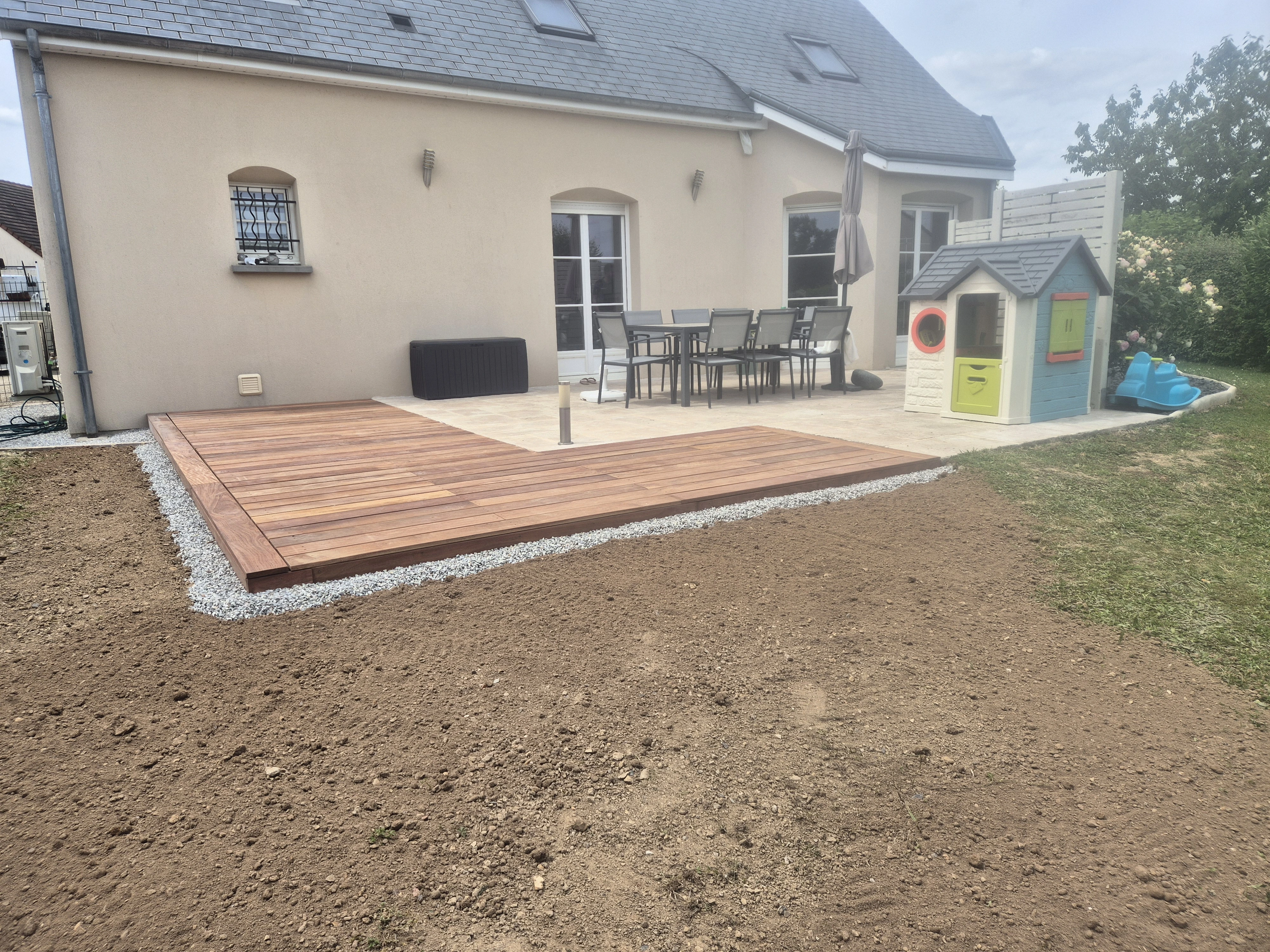 extension de terrasse en bois sur le Vendômois